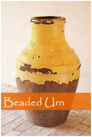 Beaded design urn