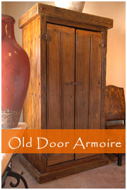 Armoire made from antique Mexican door